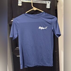 Boys dri fit blue shark swim top